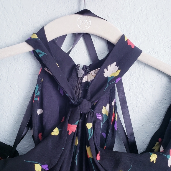 Anthropologie Shoshanna Misael Floral Silk Halter Blouse - Picture 5 of 8